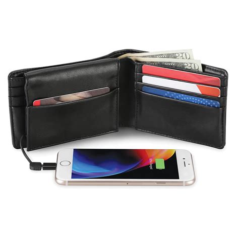 The Phone Charging Wallet - Hammacher Schlemmer