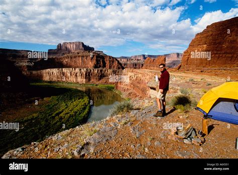 Camping in Canyonlands National Park Utah Stock Photo - Alamy