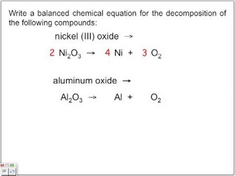 Decomposition Reaction