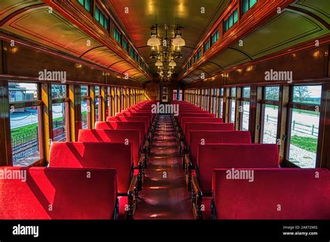 Vintage interior passenger car railroad hi-res stock photography and ...