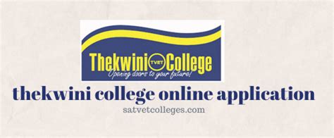 Thekwini Tvet College Online Application - South African TVET Colleges