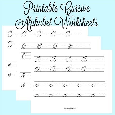 Cursive Uppercase Alphabet Worksheet – AlphabetWorksheetsFree.com