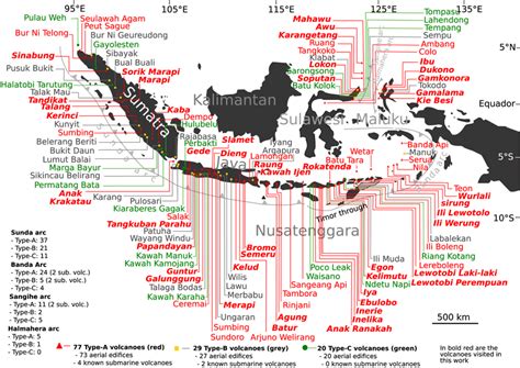 Indonesian active volcanoes The distribution of the 126 active ...