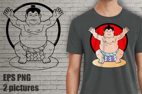 Funny Sumo Wrestler Graphic by YMFargon · Creative Fabrica