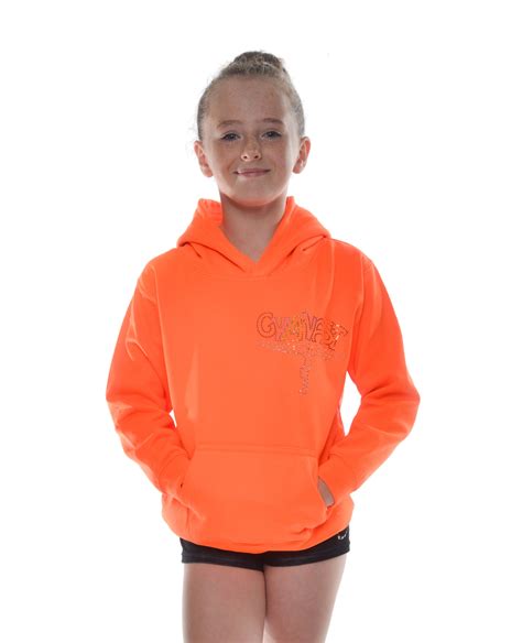 Gymnastics Hoodie Electric Orange - Little Stars Leotards