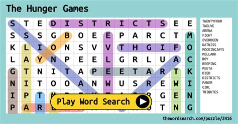 The Hunger Games Word Search