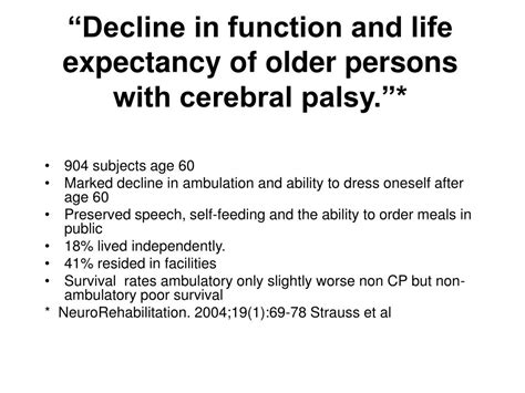 PPT - Cerebral Palsy, Health and Well-Being PowerPoint Presentation ...