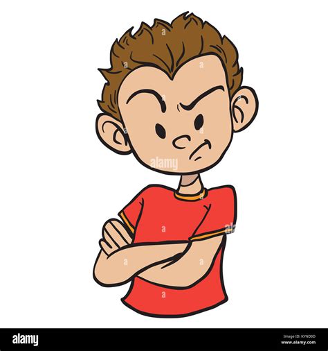 Cartoon man crossed arms Cut Out Stock Images & Pictures - Alamy