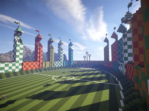 Quidditch pitch - the universe of Harry Potter! Minecraft Map in 2022 ...