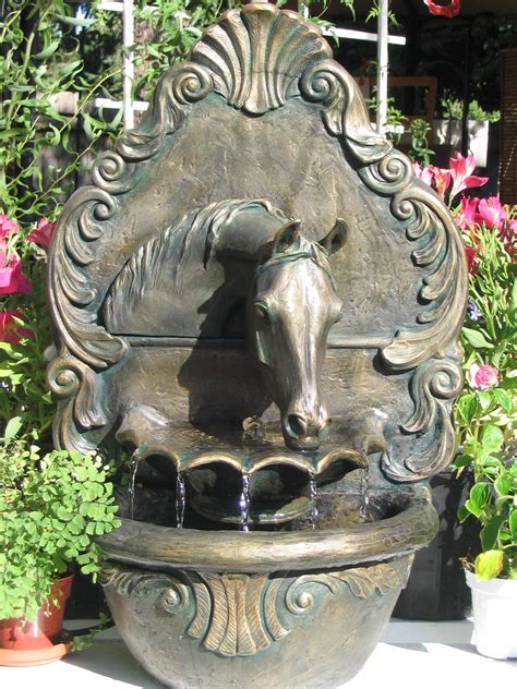 Arabian Horse Fountain (Faux Bronze) | Sculpture fountain, Fountains ...