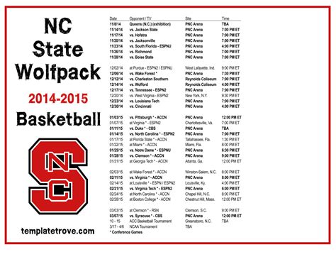 NC State Basketball Schedule Wallpaper - WallpaperSafari