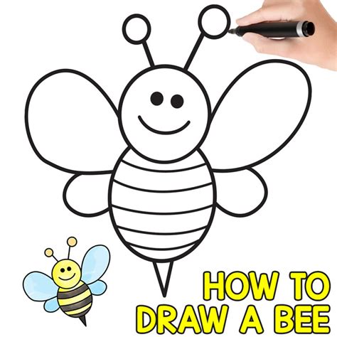 10+ Easy Bee Drawing - SuraajMadleina