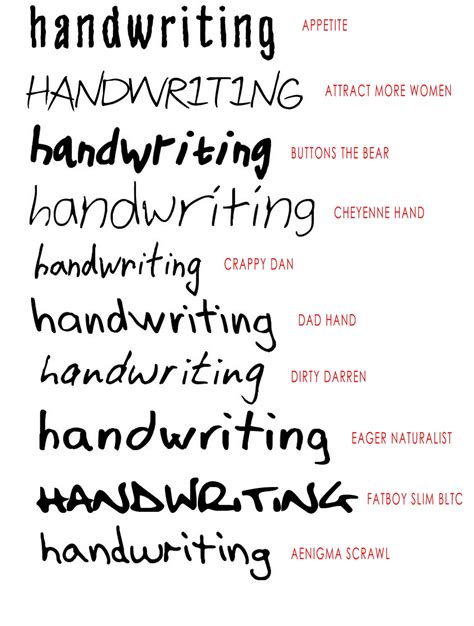 Design Context: HANDWRITING FONTS