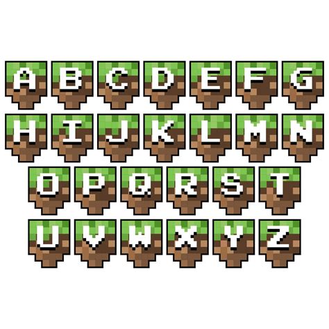 11 Best Free Minecraft Printable Letters PDF for Free at Printablee ...