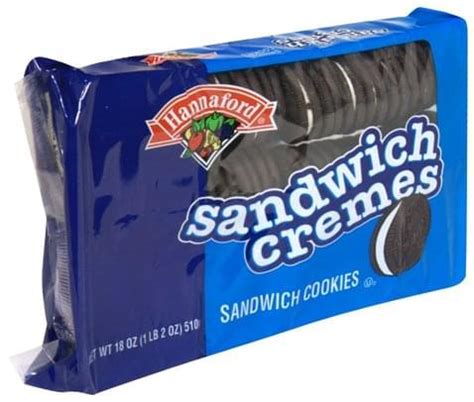 Hannaford Sandwich Cookies - 18 oz, Nutrition Information | Innit