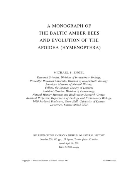 Evolution of The Apoidea | PDF | Amber | Bees