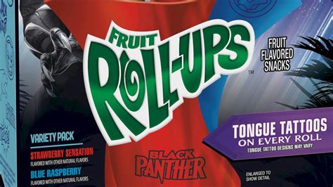 Black Panther Fruit Roll-Ups Will Feature Special Wakanda Tongue Tattoos