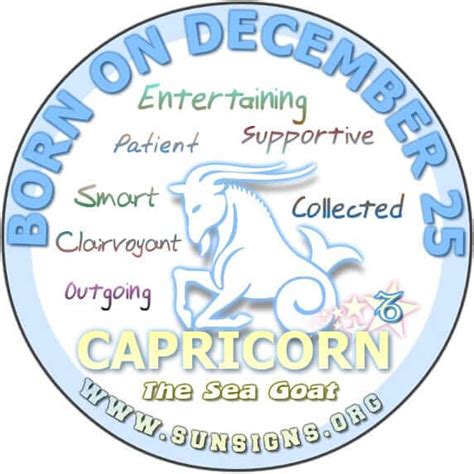 December 25 Zodiac Horoscope Birthday Personality - SunSigns.Org