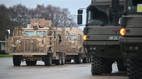 British Army vehicles depart for largest Nato exercise in 40 years