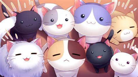 Kawaii Anime Cat Wallpapers - Wallpaper Cave