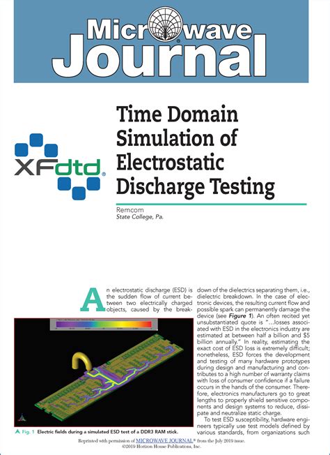 Time Domain Simulation of Electrostatic Discharge Testing — ESD ...