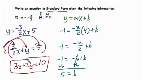 Standard Form Linear Uation From Two Points Math Is Fun Of Worksheet ...