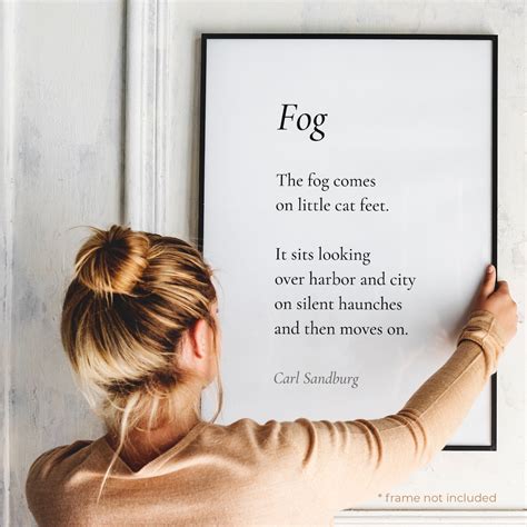 Fog by Carl Sandburg Poem Print Poetry Print Gift Literaty - Etsy