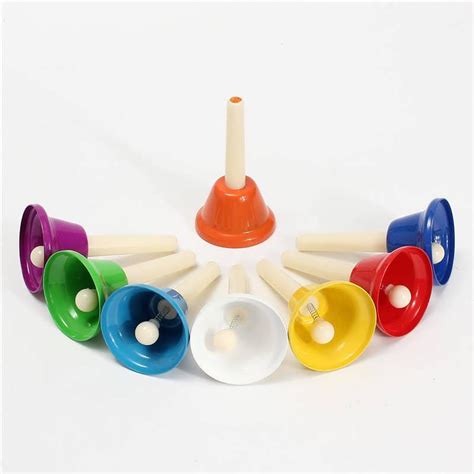 Handbell Hand Bell 8-Note Metal Children Art Musical Toy Percussion ...