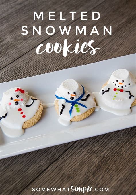 Melted Snowman Cookies - A Fun Snowman Sugar Cookie Recipe