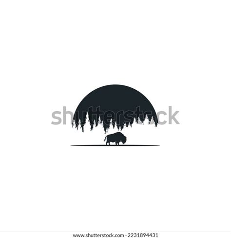 Buffalo Vector Design Black Logo Template Stock Vector (Royalty Free ...