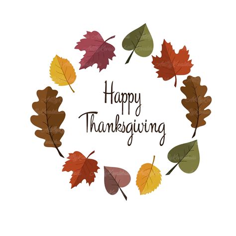 Happy Thanksgiving Leaves PNG Fall Clip Art Autumn Clipart - Etsy