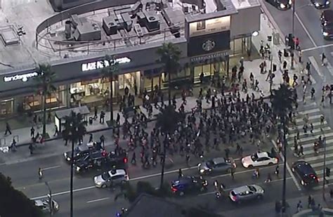 1 hurt, car crashed in fights at Los Angeles protest | WBFF