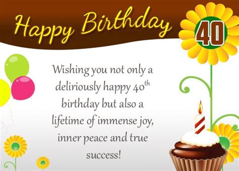 Birthday Wishes & Messages For 40 Years Old - 40th Birthday Wishes