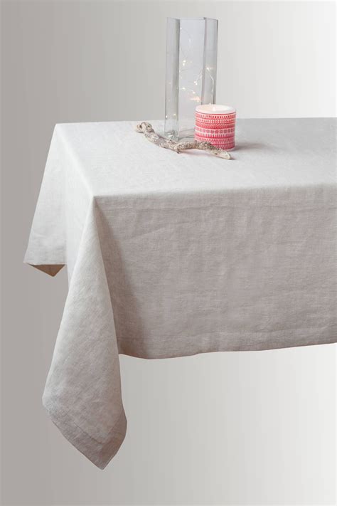 Natural linen table cloth - Dropcloth - Grey linen tablecloth ...