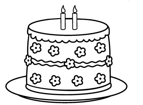 Simple Birthday Cake Drawing | Free download on ClipArtMag