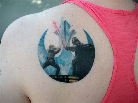 Star Wars Rebel tattoo | My newest tattoo. It's Luke and Vad… | Flickr ...