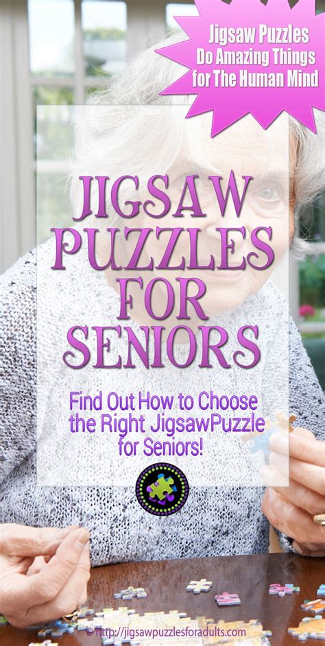 Jigsaw Puzzles For Seniors Especially For Older Adults