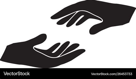 Helping hands Royalty Free Vector Image - VectorStock