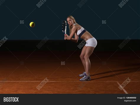 Tennis Player Hitting Image & Photo (Free Trial) | Bigstock