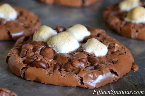 Rocky Road Cookies (Easy Flourless Recipe) - Fifteen Spatulas