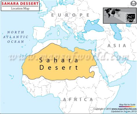 Sahara Desert Physical Map