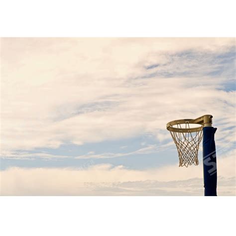 Netball Hoop Positioned Right Outdoors with a Sunset Sky Background ...