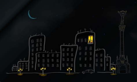 Download Black Cartoon Night Street Illustration Background ...