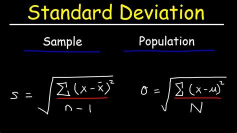 Standard Deviation Formula, Statistics, Variance, Sample and Population ...