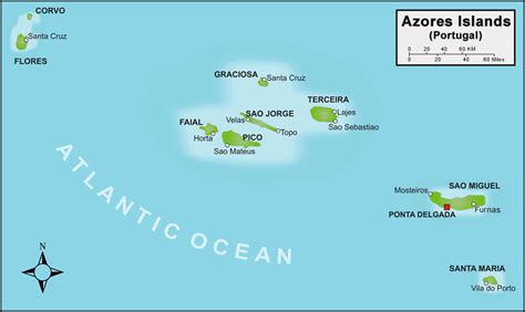 Azores Islands Maps and Satellite Image