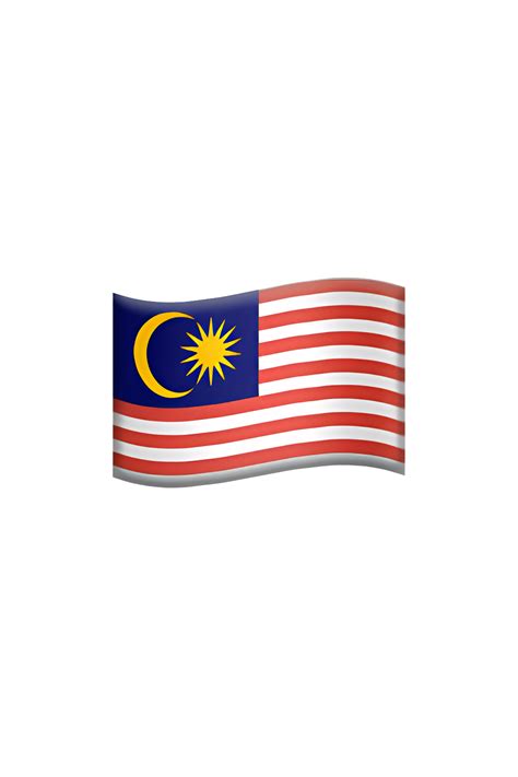 Vibrant Malaysian Flag Emoji