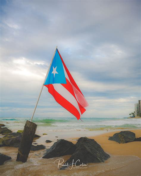 Original Puerto Rican Flag - Condado Beach, San Juan, PR