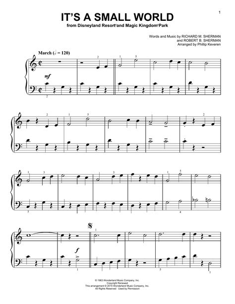 It's A Small World | Sheet Music Direct