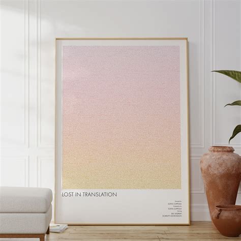 Lost in Translation Movie Poster Screenplay Art Print Typographic ...