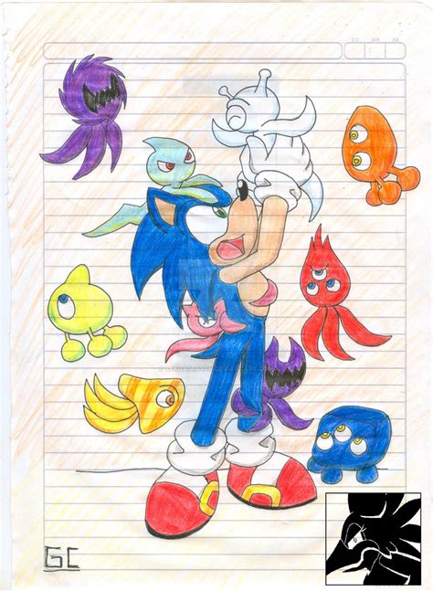 Sonic with all wisps by zeroa5raven on DeviantArt